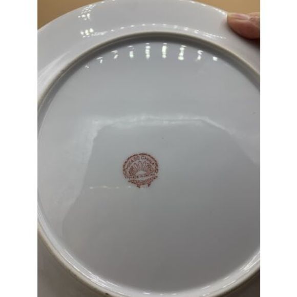 Mikado China 1938 Green Traditional 10" Dinner Plates set Of 6, Made in Japan - Picture 3 of 6